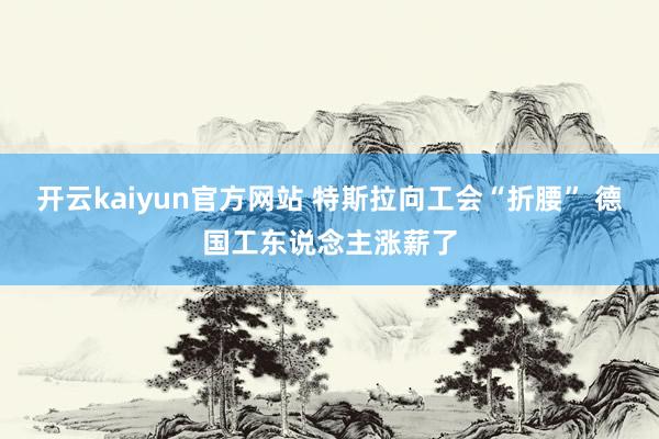 开云kaiyun官方网站 特斯拉向工会“折腰” 德国工东说念主涨薪了