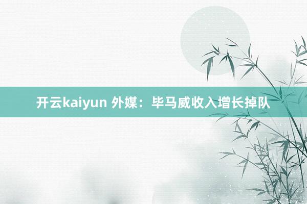 开云kaiyun 外媒：毕马威收入增长掉队