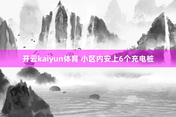 开云kaiyun体育 小区内安上6个充电桩