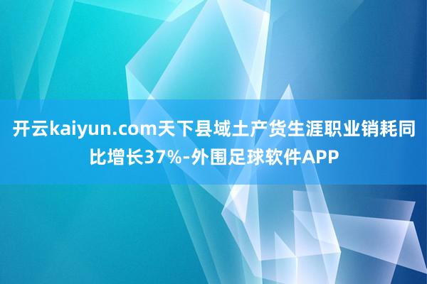 开云kaiyun.com天下县域土产货生涯职业销耗同比增长37%-外围足球软件APP