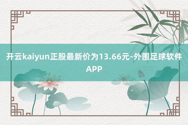 开云kaiyun正股最新价为13.66元-外围足球软件APP