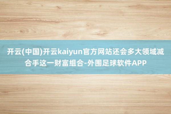 开云(中国)开云kaiyun官方网站还会多大领域减合手这一财富组合-外围足球软件APP