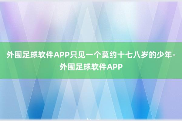 外围足球软件APP只见一个莫约十七八岁的少年-外围足球软件APP