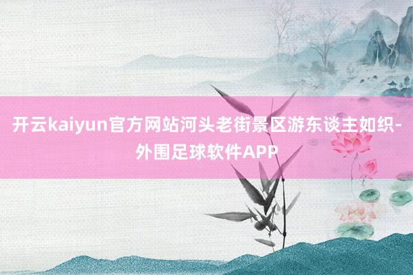 开云kaiyun官方网站河头老街景区游东谈主如织-外围足球软件APP