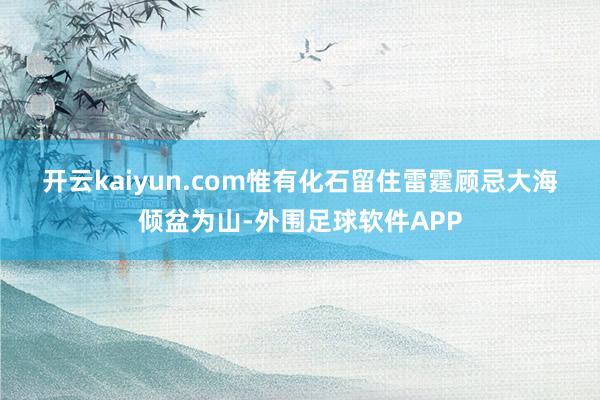 开云kaiyun.com惟有化石　　留住雷霆顾忌　　大海倾盆为山-外围足球软件APP