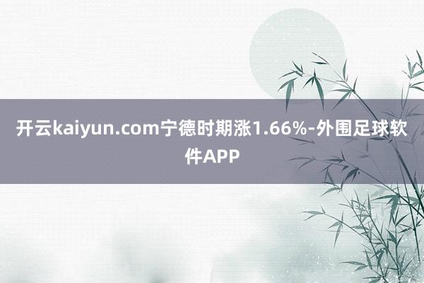 开云kaiyun.com宁德时期涨1.66%-外围足球软件APP