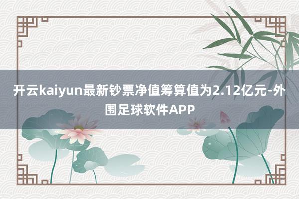 开云kaiyun最新钞票净值筹算值为2.12亿元-外围足球软件APP