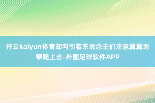 开云kaiyun体育却勾引着东说念主们注意翼翼地攀爬上去-外围足球软件APP